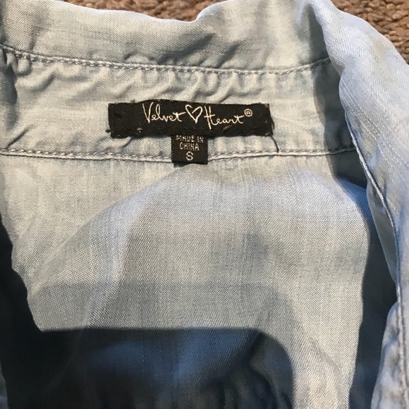 Chambray tank with tie - Picture 3 of 3